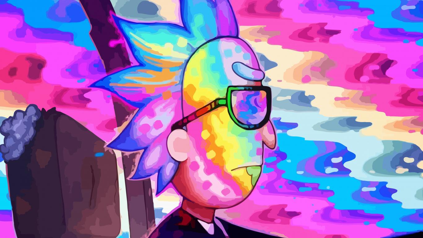 1366x768 Download 1366x768 wallpaper rick and morty, rick, drive, colorful, tablet, laptop, 1366x768 HD image, background, 4252
