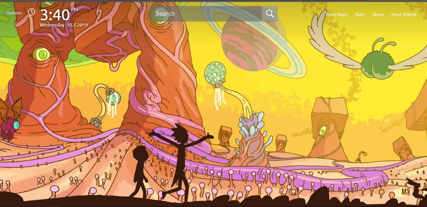 1365x664 Rick and Morty Wallpaper HD New Tab Theme