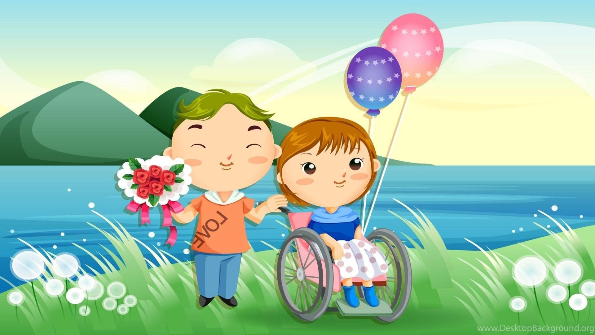 1920x1080 Types 12 Cute Couple Cartoon Wallpaper Desktop Background