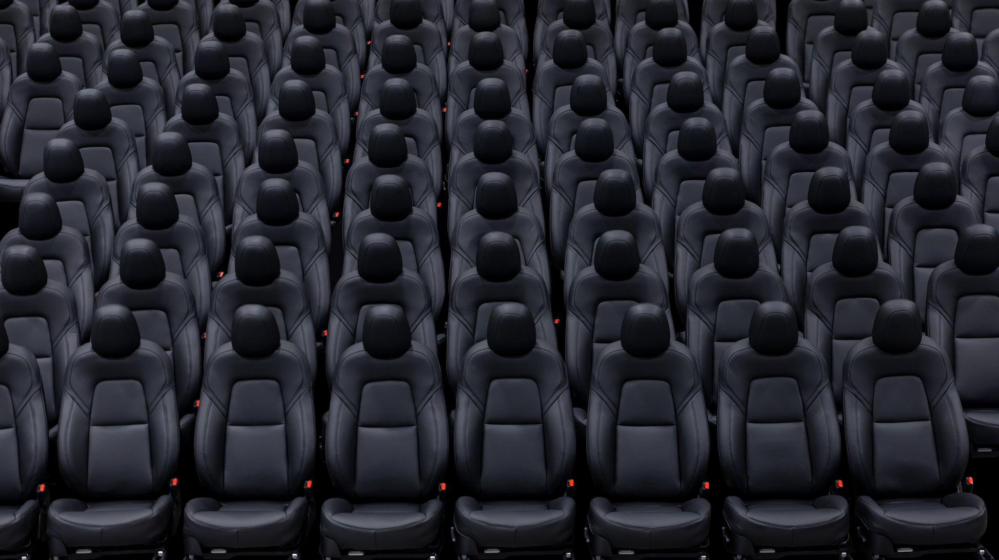 2048x1148 Tesla seats factory. It just seems so bleak. HD Wallpaper