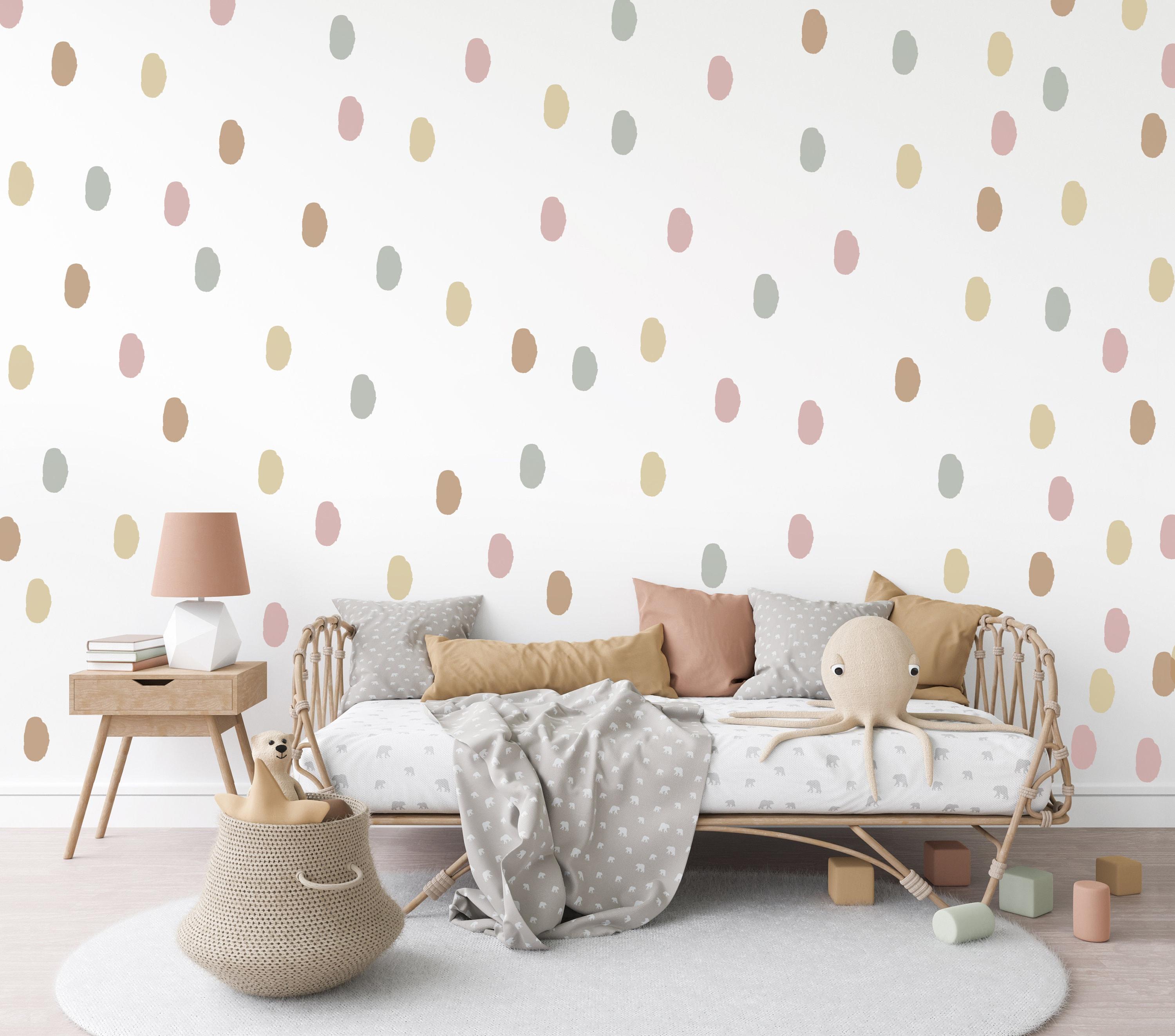 3000x2647 Vintage stretched polkas polka dots wallpaper wall