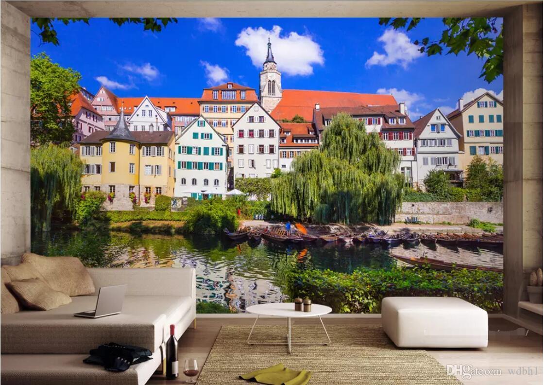 1120x792 3D Room Wallpaper Custom Photo Non Woven Mural Original German City Figure Penang Landscape 3D Background Wall Wallpaper For Walls 3 D From Wdbh $12.55