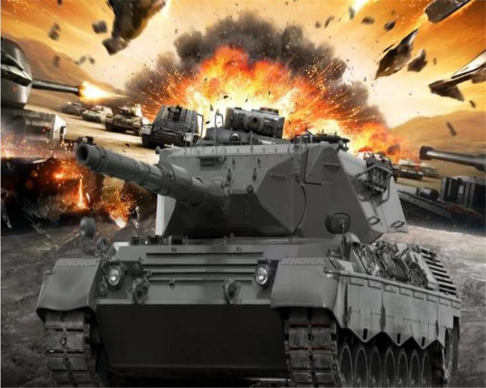 1000x800 beibehang Wallpaper Mural Custom Bedroom Living Room Tank Car World War War Force Bar Tooling TV Background Wall Photo. Wallpaper