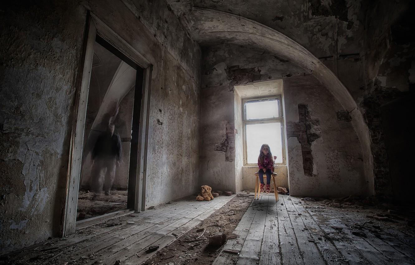 1332x850 Wallpaper abandoned house, stop child violence, stop the violence child image for desktop, section ситуации