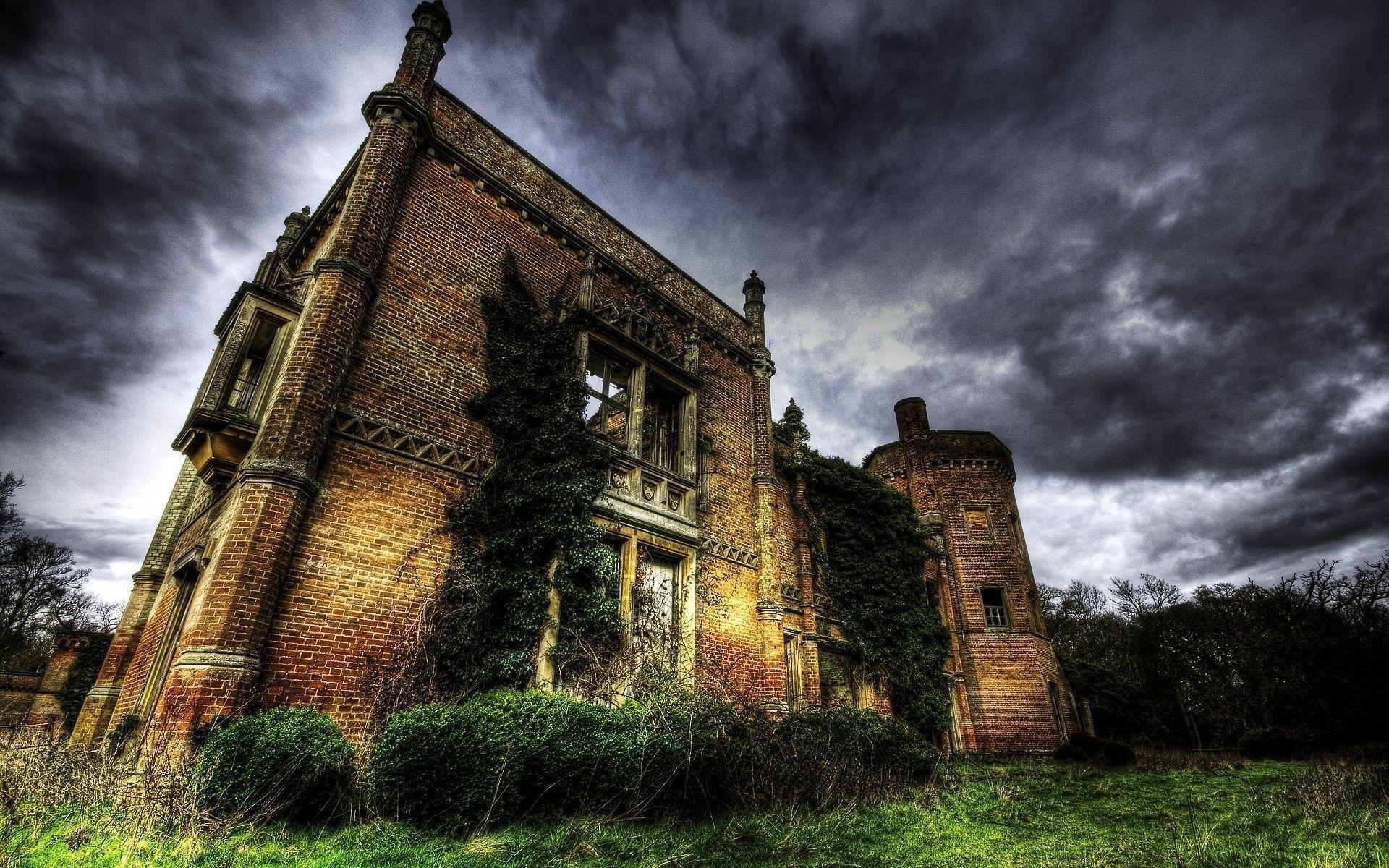 1920x1200 Miscellaneous: HDR Old House Background Nature Wallpaper Wide