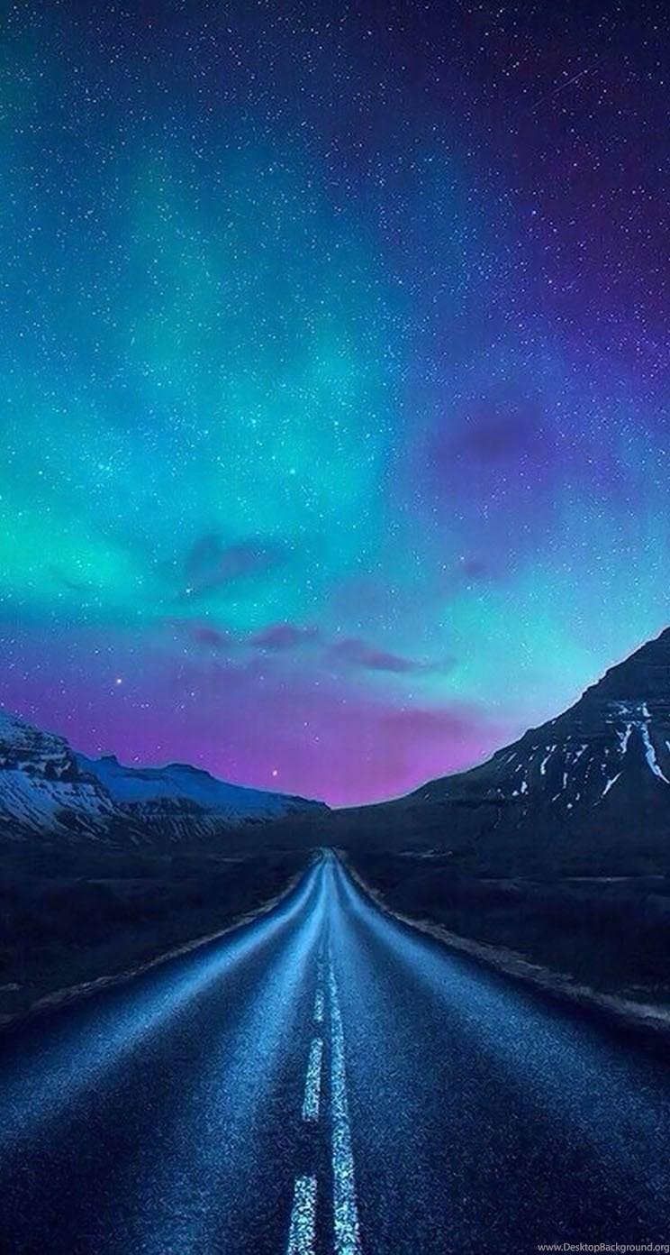 744x1392 Aurora Borealis iPhone Wallpaper Desktop Background