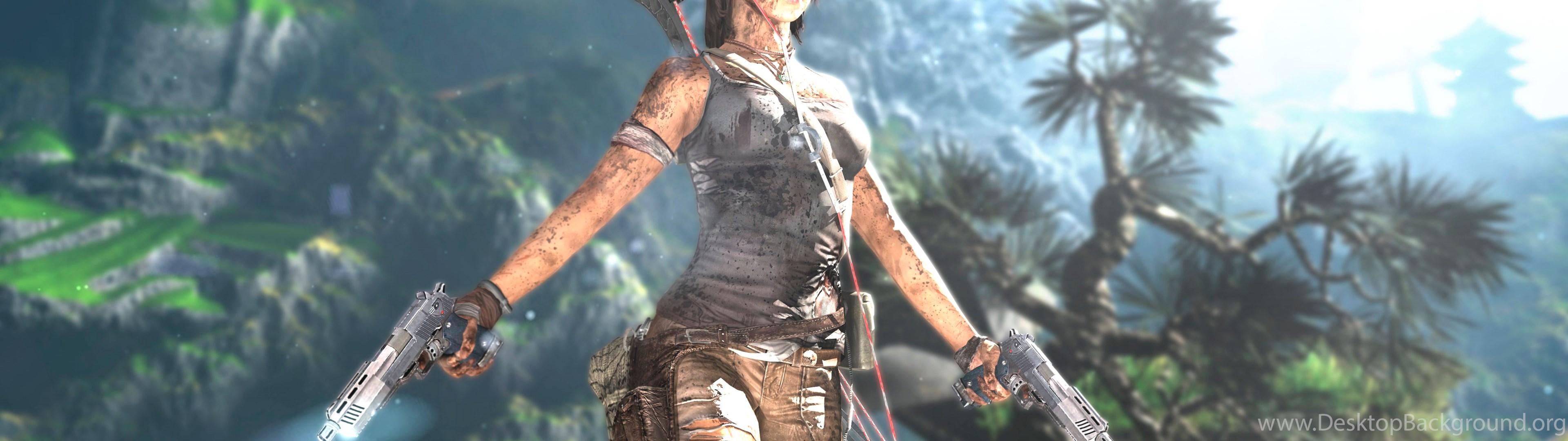 3840x1080 Rebooted Wallpaper: Tomb Raider 1 By DoppeL zgz Desktop Background