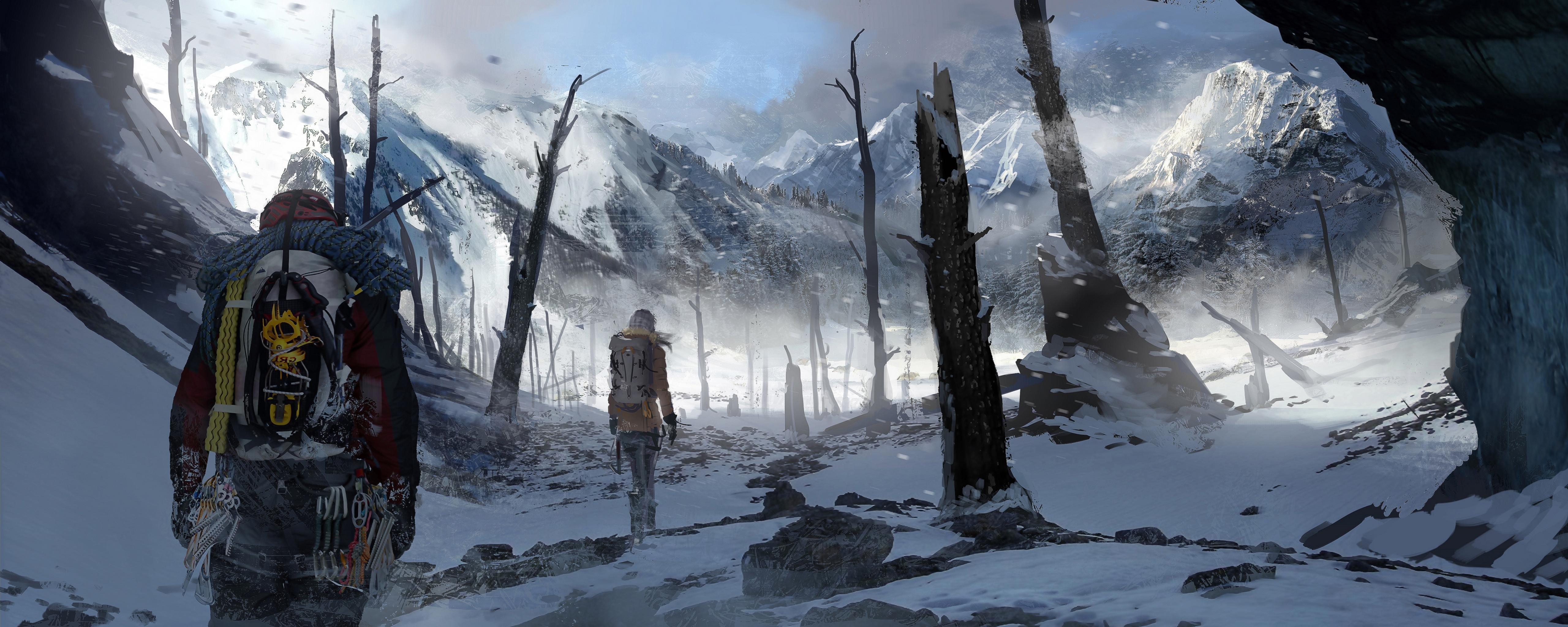 5120x2048 Download Dual Monitor Rise Of The Tomb Raider Desktop Of The Tomb Raider Path