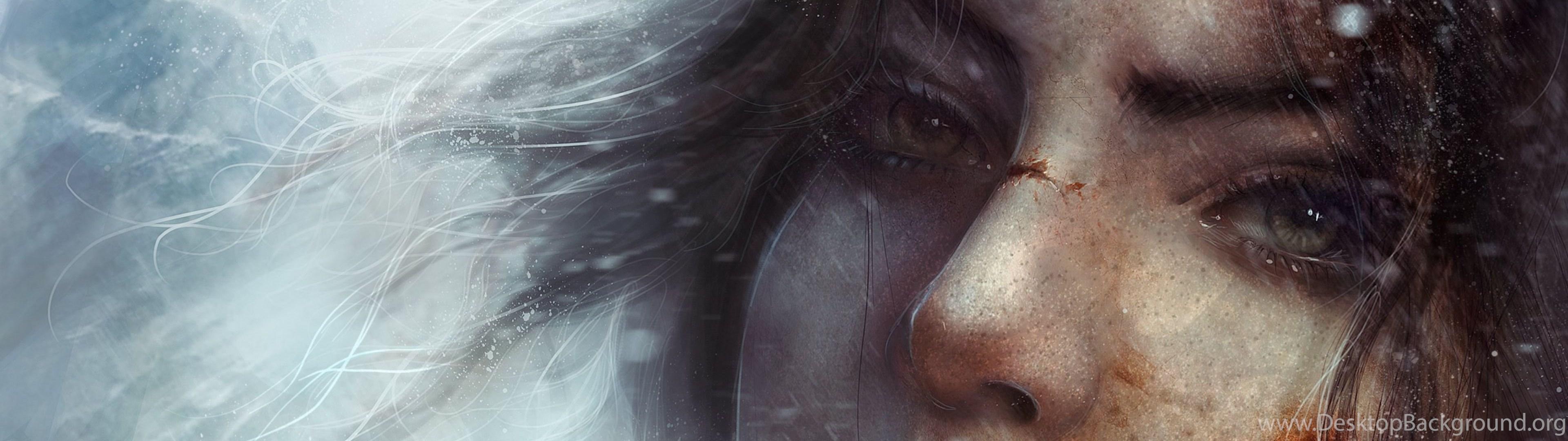 3840x1080 Download Wallpaper 3840x2160 Lara Croft, Tomb Raider, Face, Girl. Desktop Background