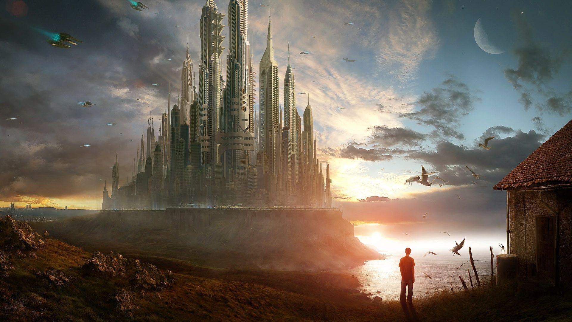 1920x1080 Sci Fi City Wallpaper Background 1920 X 1080: 324656. Futuristic City, Sci Fi City, Fantasy City