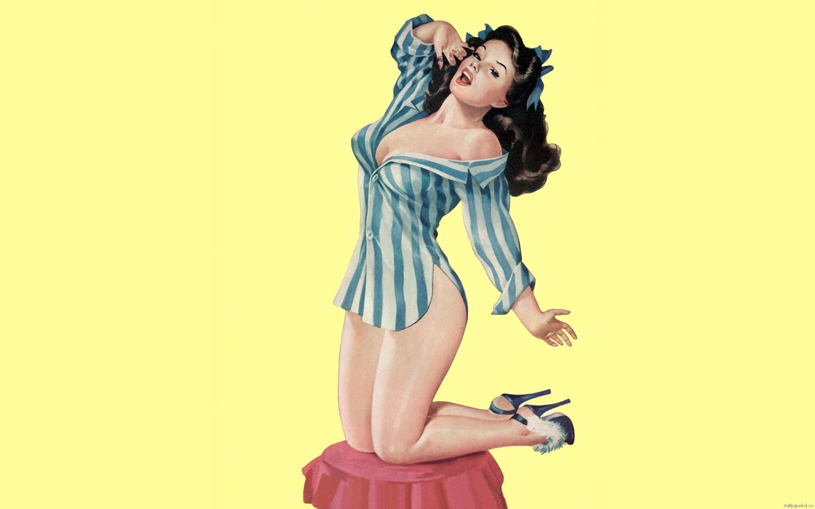 1680x1050 Pin Up Girls Wallpaper
