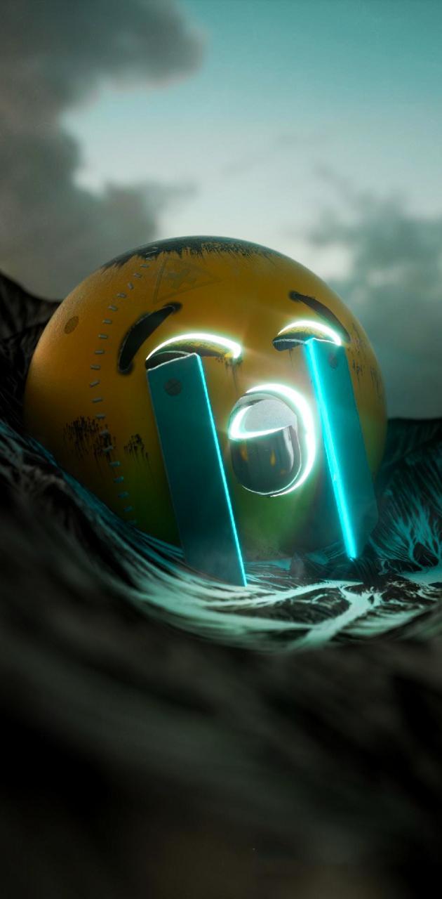 630x1280 Loudly Crying Emoji wallpaper