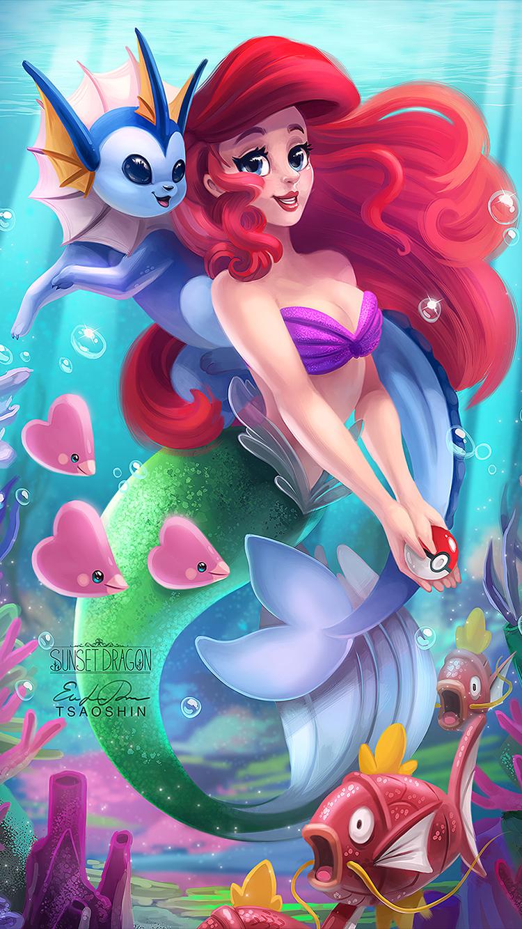 750x1334 The Little Mermaid Digital Art iPhone iPhone 6S, iPhone 7 HD 4k Wallpaper, Image, Background, Photo and Picture