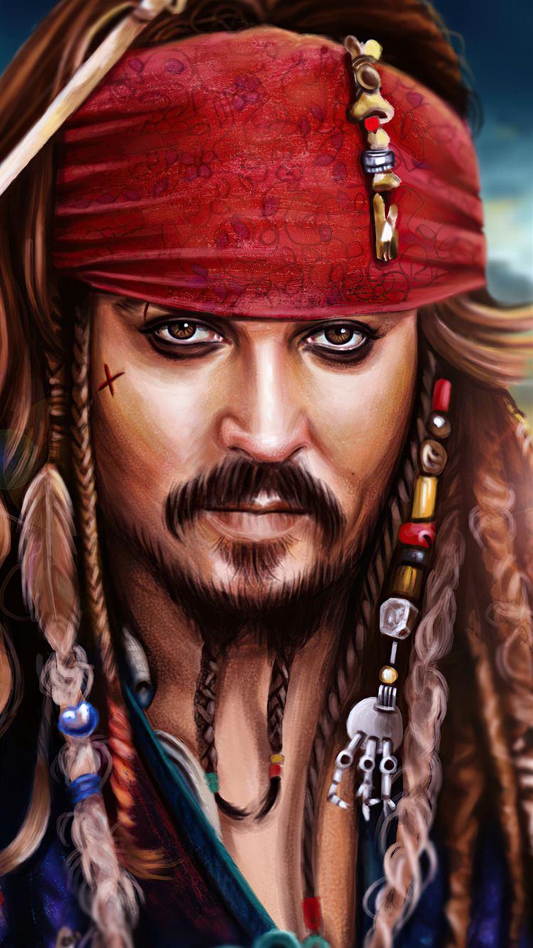 750x1334 jack sparrow colorful digital 2d art 4k iPhone 8 Wallpaper Free Download