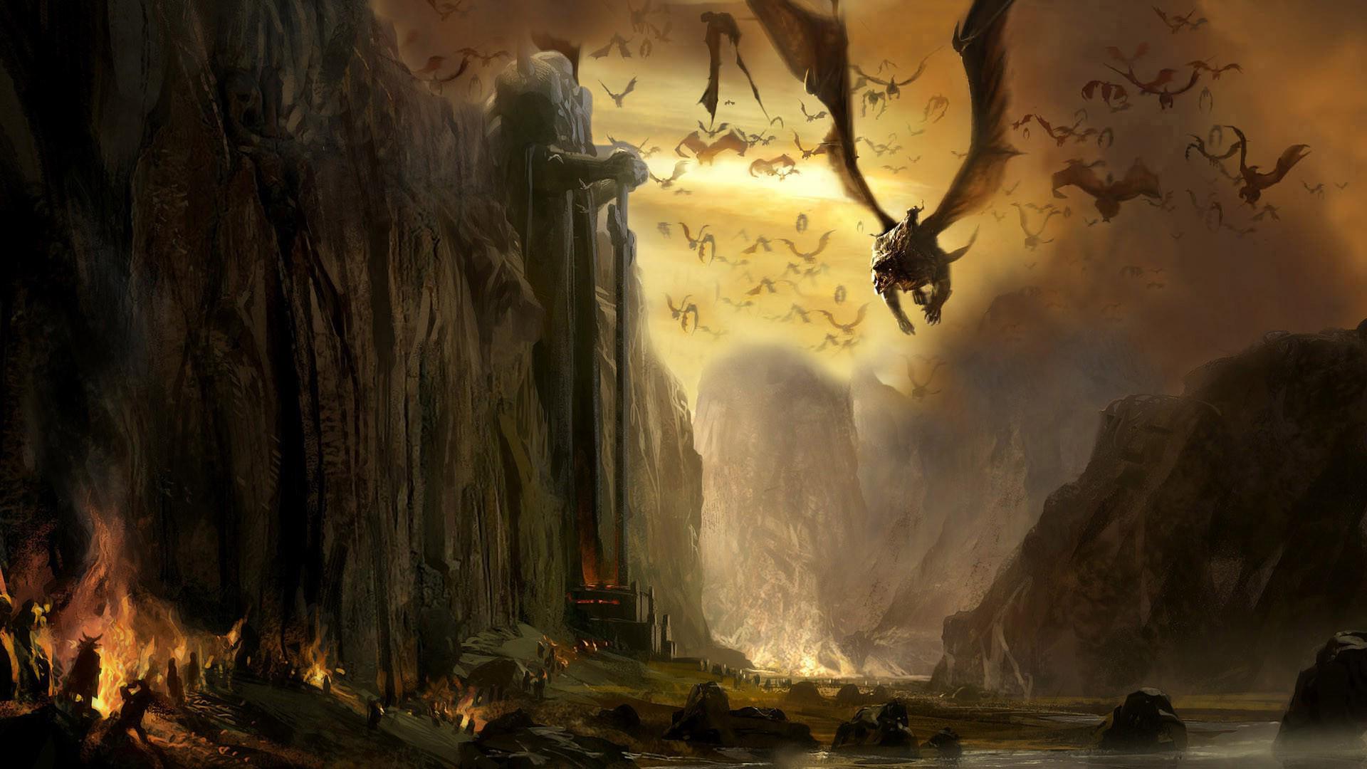 1920x1080 Land of dragons art wallpaperx1080