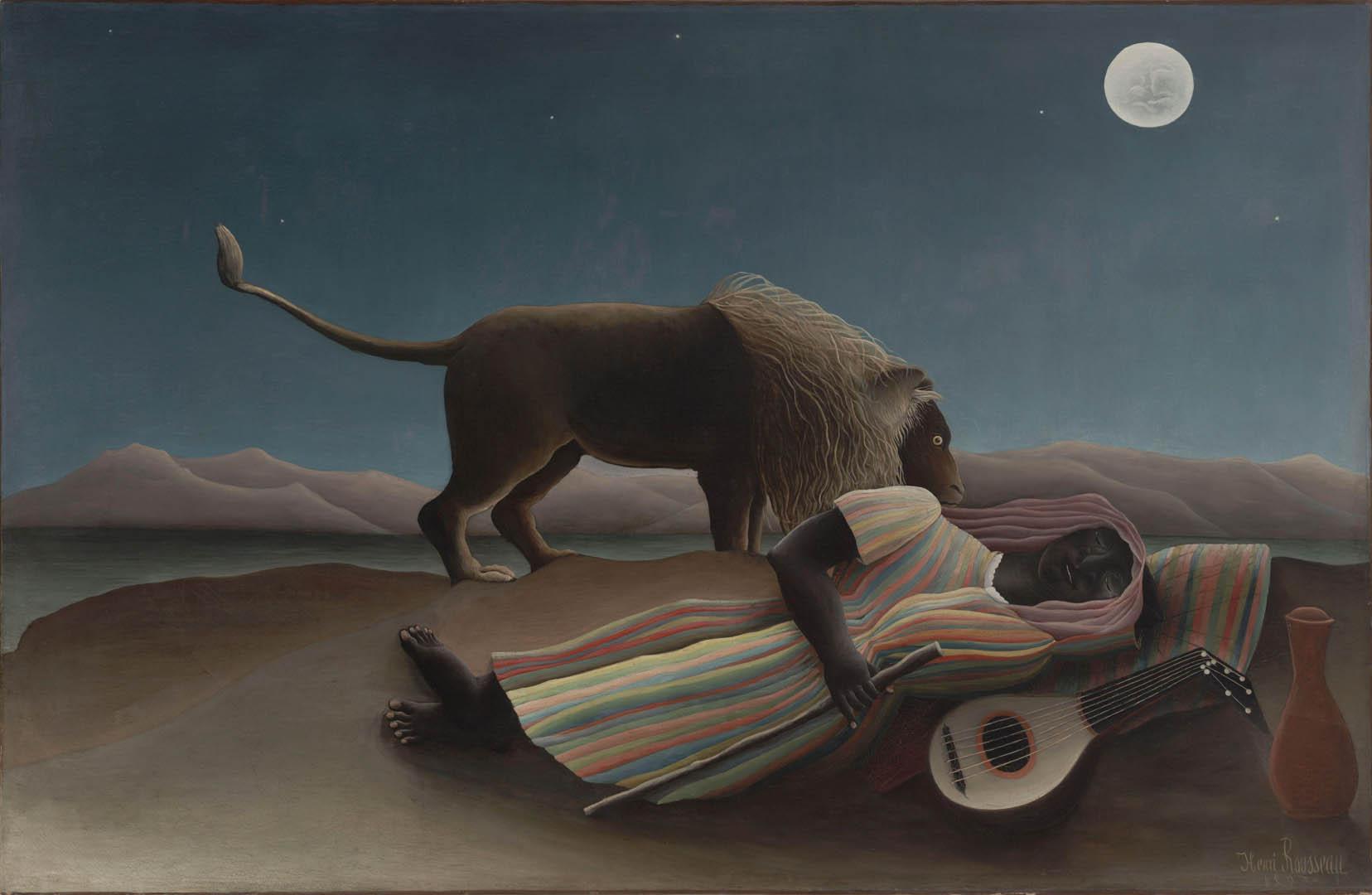 1656x1080 The Sleeping Gypsy post impressionist henri rousseau art wallpaper