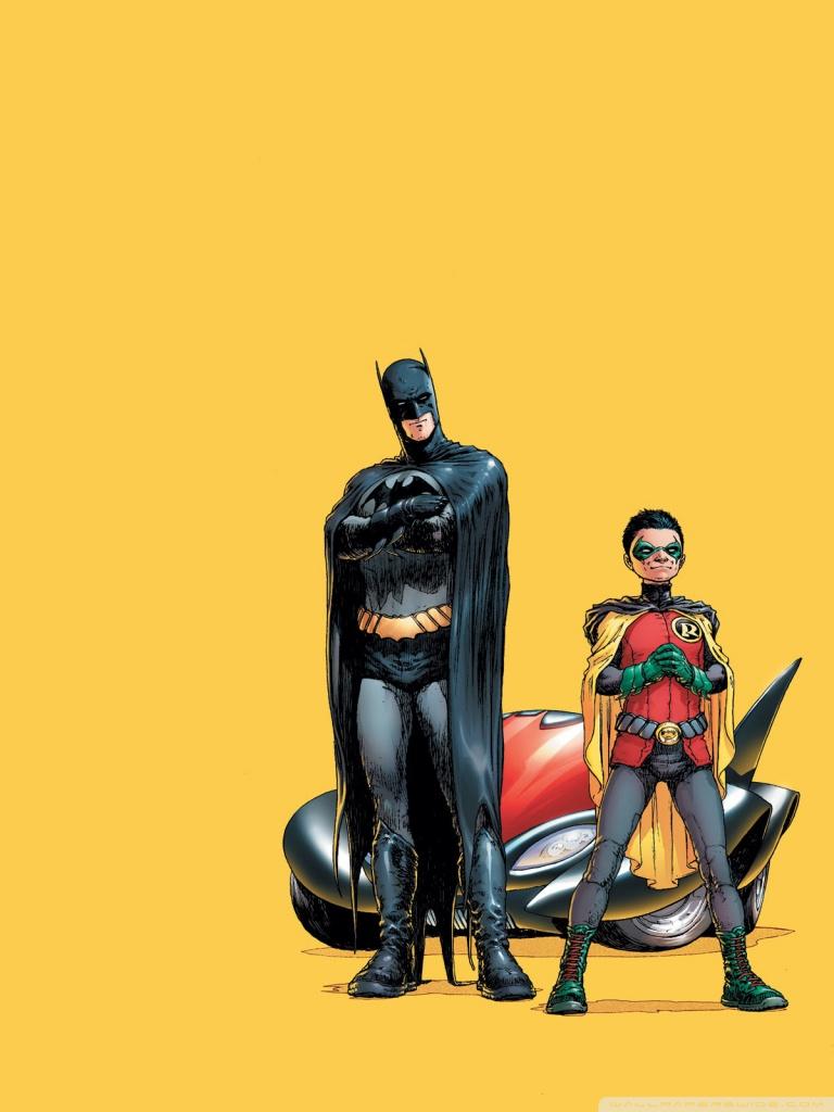 768x1024 Cartoon Batman Wallpaper iPhone