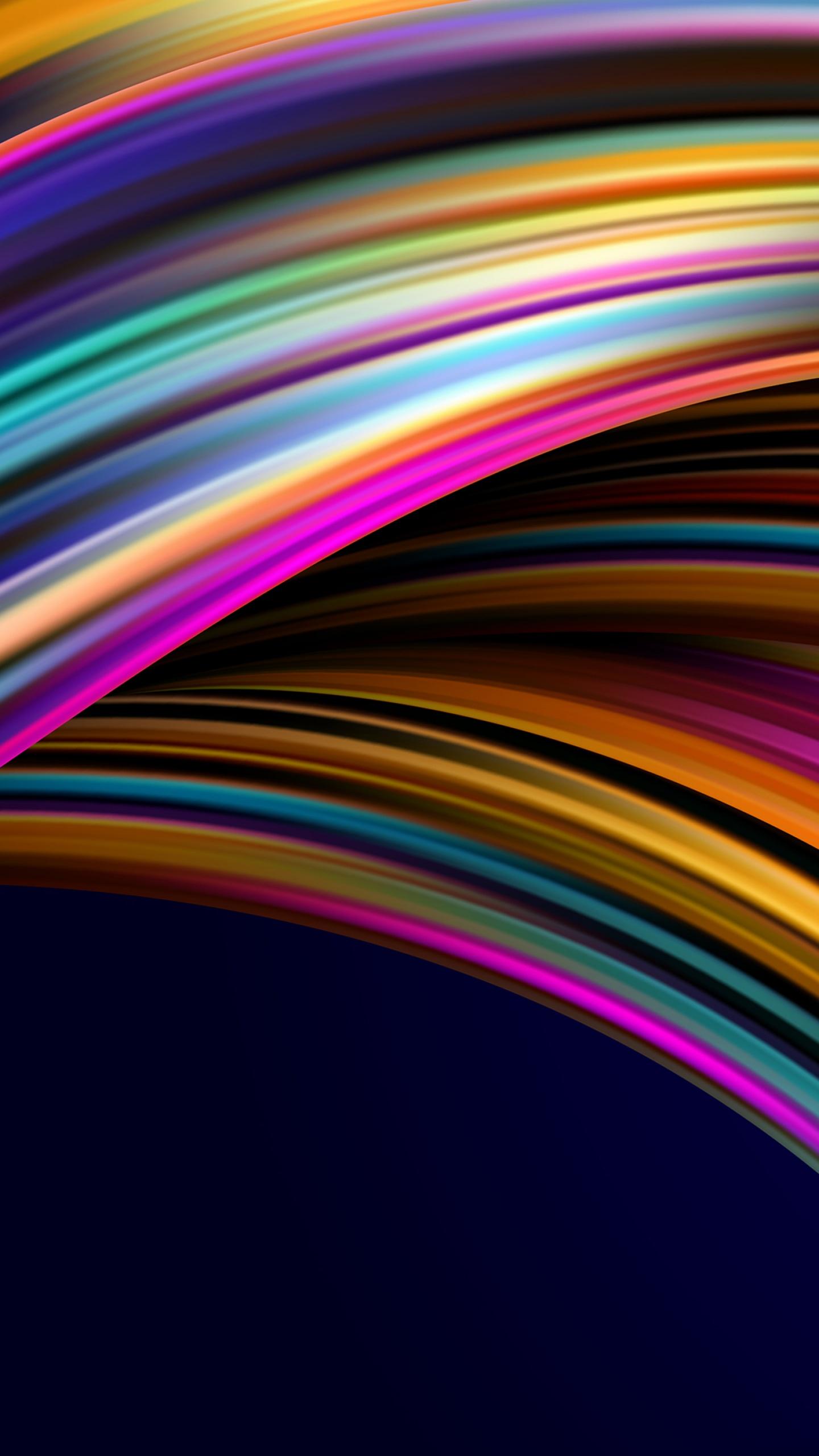 1440x2560 ASUS ZenBook Pro Duo Wallpaper 4K, Spectrum, Waves, Colorful, Stock, Abstract