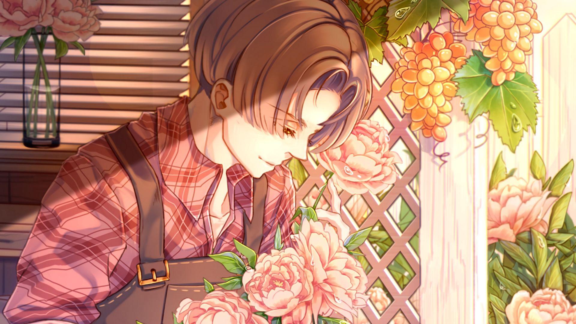 1920x1080 Gardener, Anime, Guy HD Wallpaper For Desktop