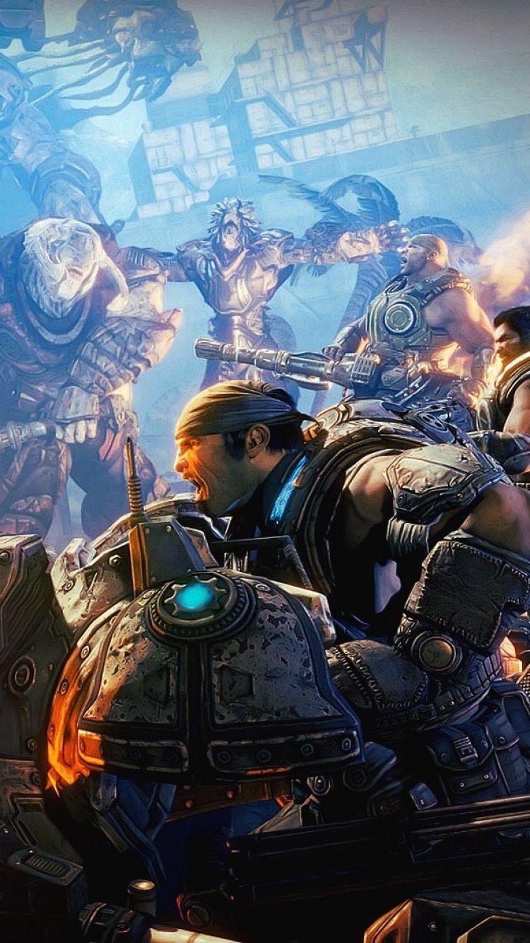750x1334 Gears Of War Handy Wallpaper