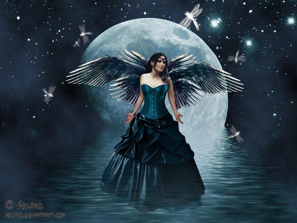 1024x768 Dark Fairy Wallpaper for Desktop