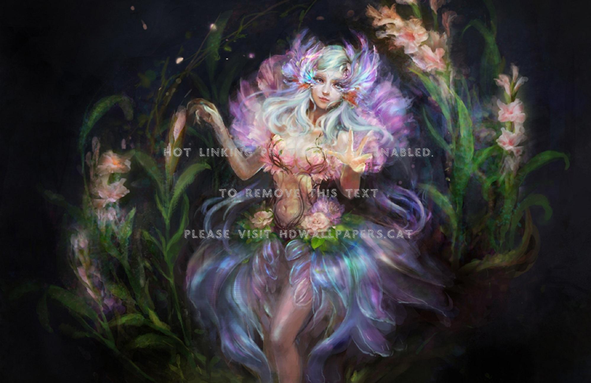1997x1294 beauty in flora woman fairy faerie girl art