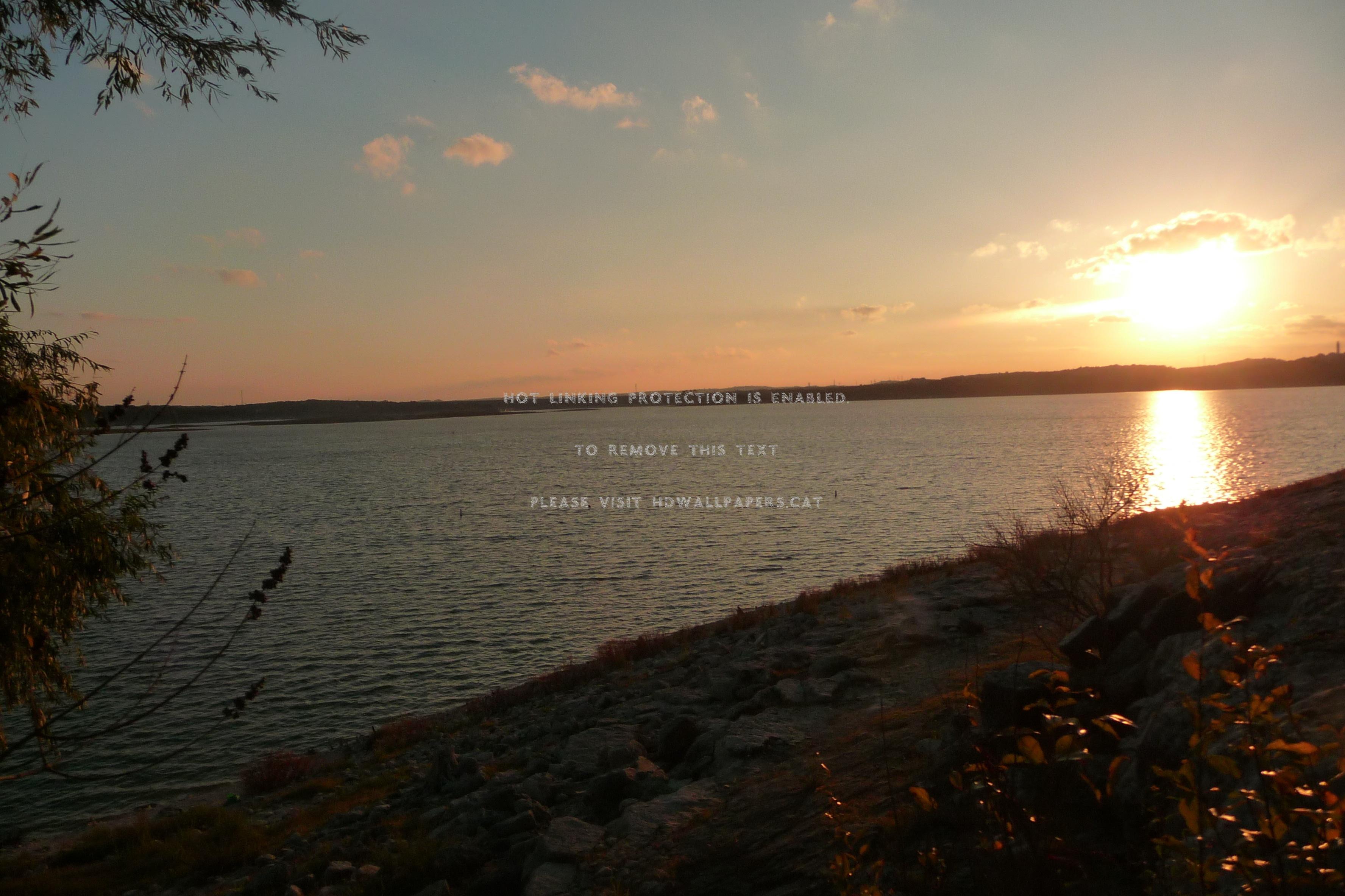 3552x2368 hippie hollow beach water lake nude sunset