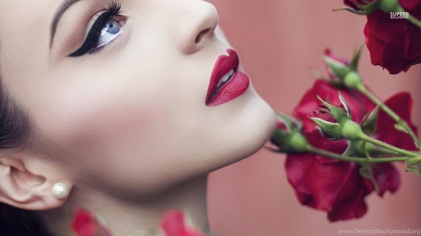 1366x768 Beautiful Red Lips Wallpaper Girl Wallpaper Desktop Background