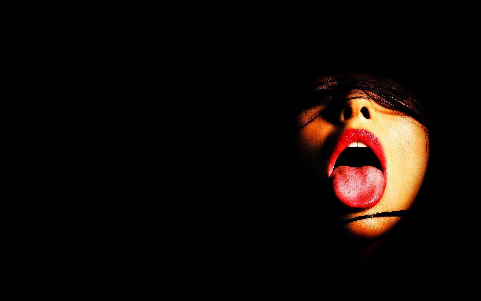 1920x1200 closeup tongue faces black background red lipstick 1920x1200 wallpaper High Quality Wallpaper, High Definition Wallpaper