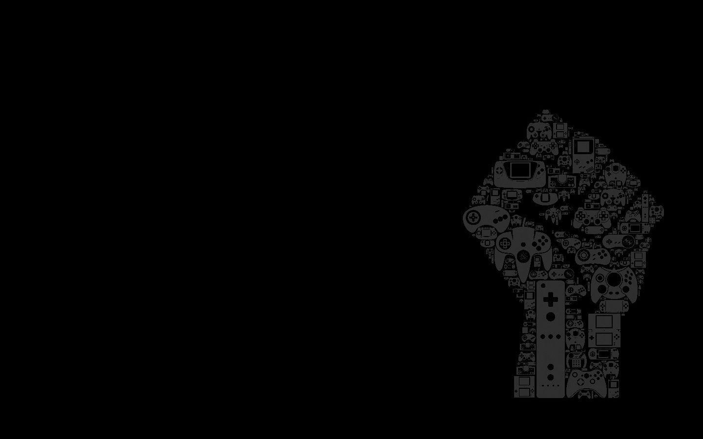 1440x900 Black Gamer Wallpaper