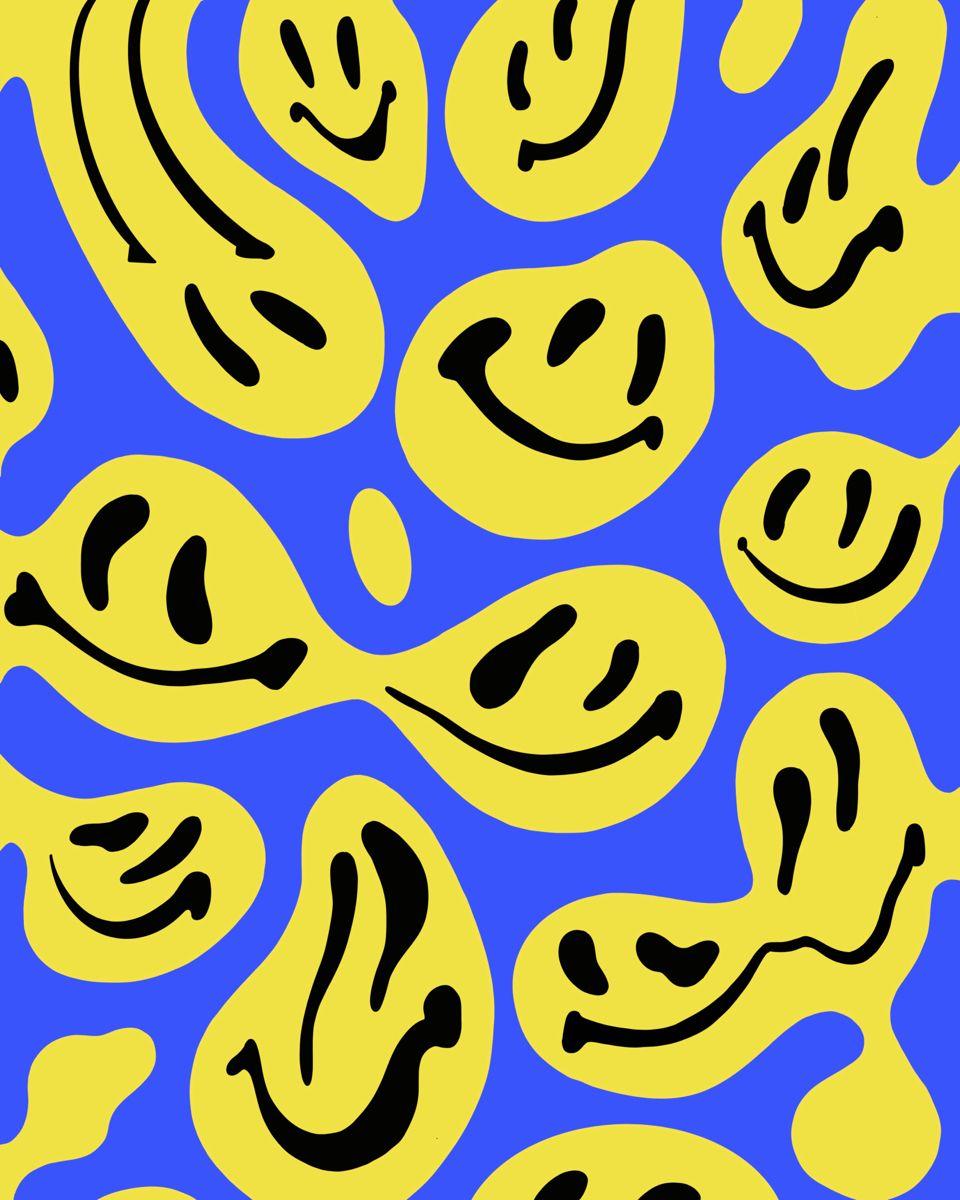 Free download Hot Pink Melted Smiley Face Psychedelic Pattern Art Board  Print 750x1000 for your Desktop Mobile  Tablet  Explore 25 Trippy  Face Wallpapers  Wallpaper Trippy Trippy Backgrounds Smily Face  Backgrounds
