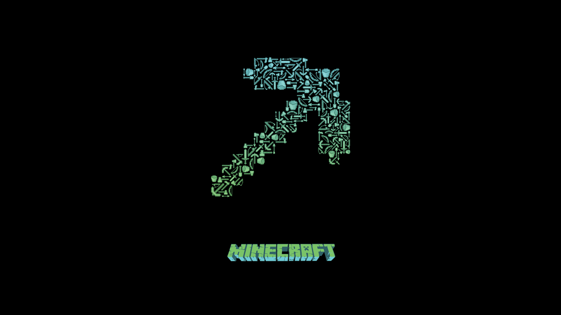 1920x1080 A pickaxe collage I put together a while back. Now in wallpaper form.: Minecraft