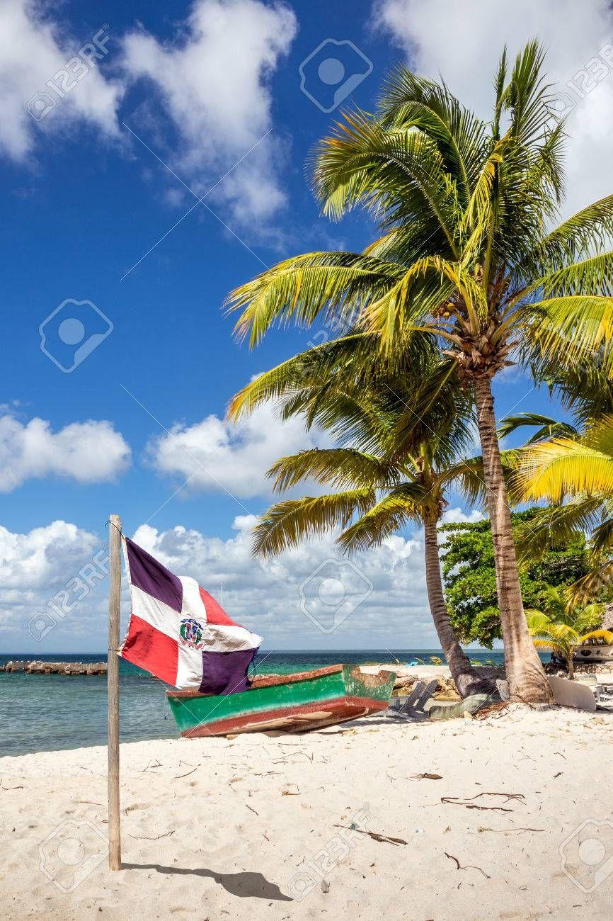 866x1300 Beautiful caribbean beach and Dominican Republic flag. Dominican republic flag, Dominican republic travel, Republic flag