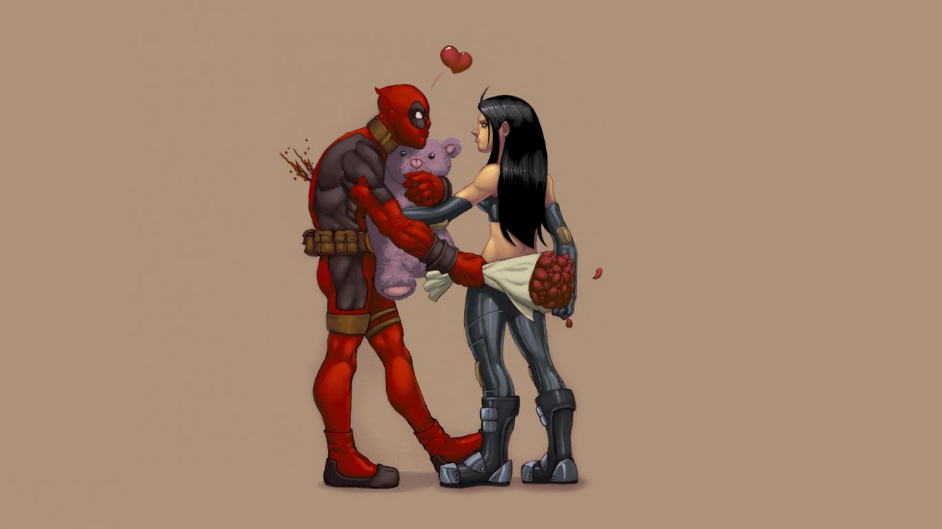1366x768 Free download Deadpool Marvel X 23 Flowers Rose Heart mood love wallpaper background [1920x1200] for your Desktop, Mobile & Tablet. Explore X 23 Wallpaper. X 23 Wallpaper, 23 Wallpaper, Psalm 23 Wallpaper