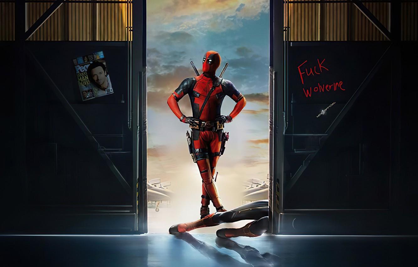1332x850 Wallpaper pose, hero, costume, male, Ryan Reynolds, Deadpool, Marvel, Deadpool image for desktop, section фильмы