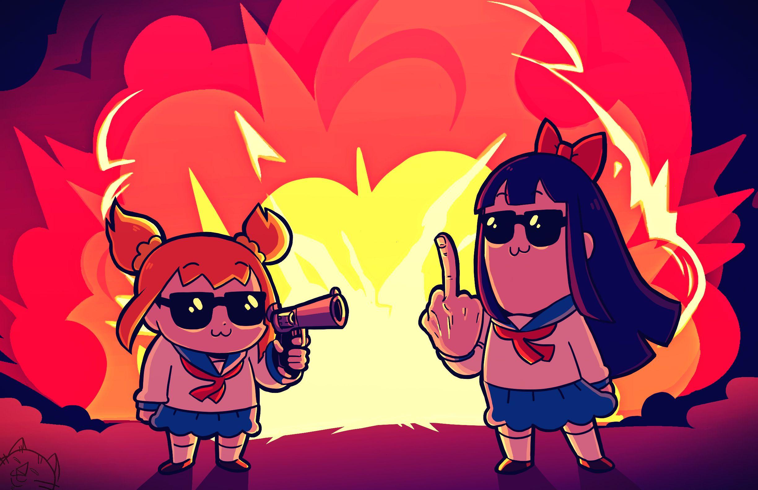 2448x1584 Pipimi And Popuko In Pop Team Epic, HD Anime, 4k Wallpaper, Image