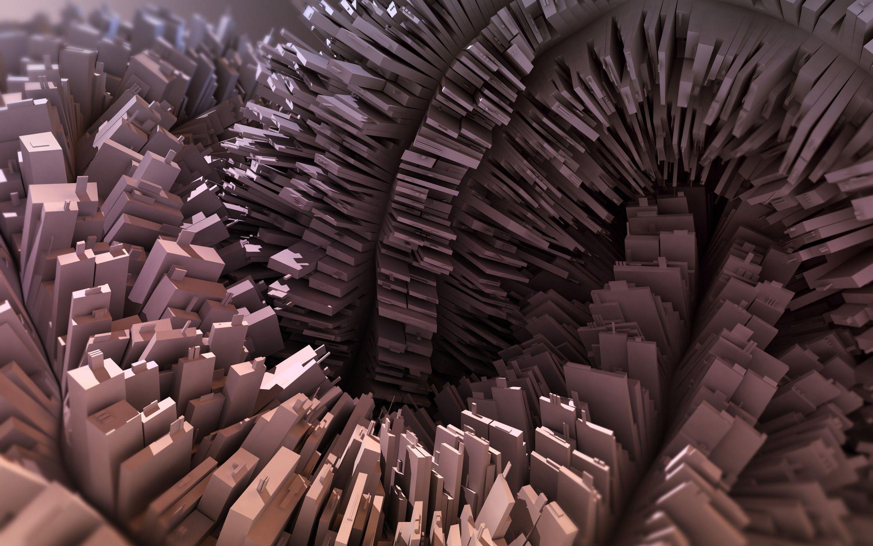 2880x1800 Geometry 3D Wallpaper