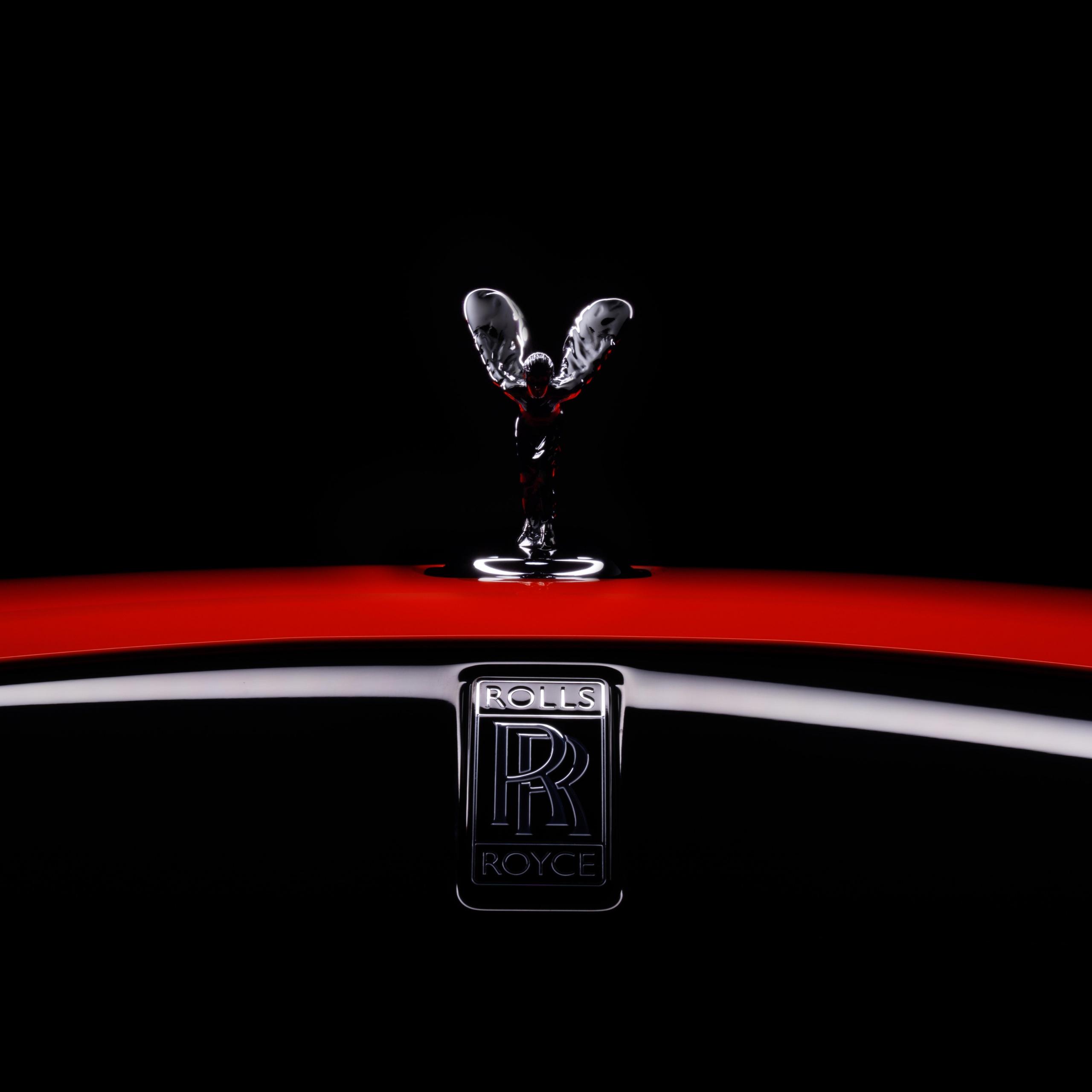 2560x2560 Rolls Royce Dawn Black Badge Wallpaper 4K, Spirit Of Ecstasy, Black Dark