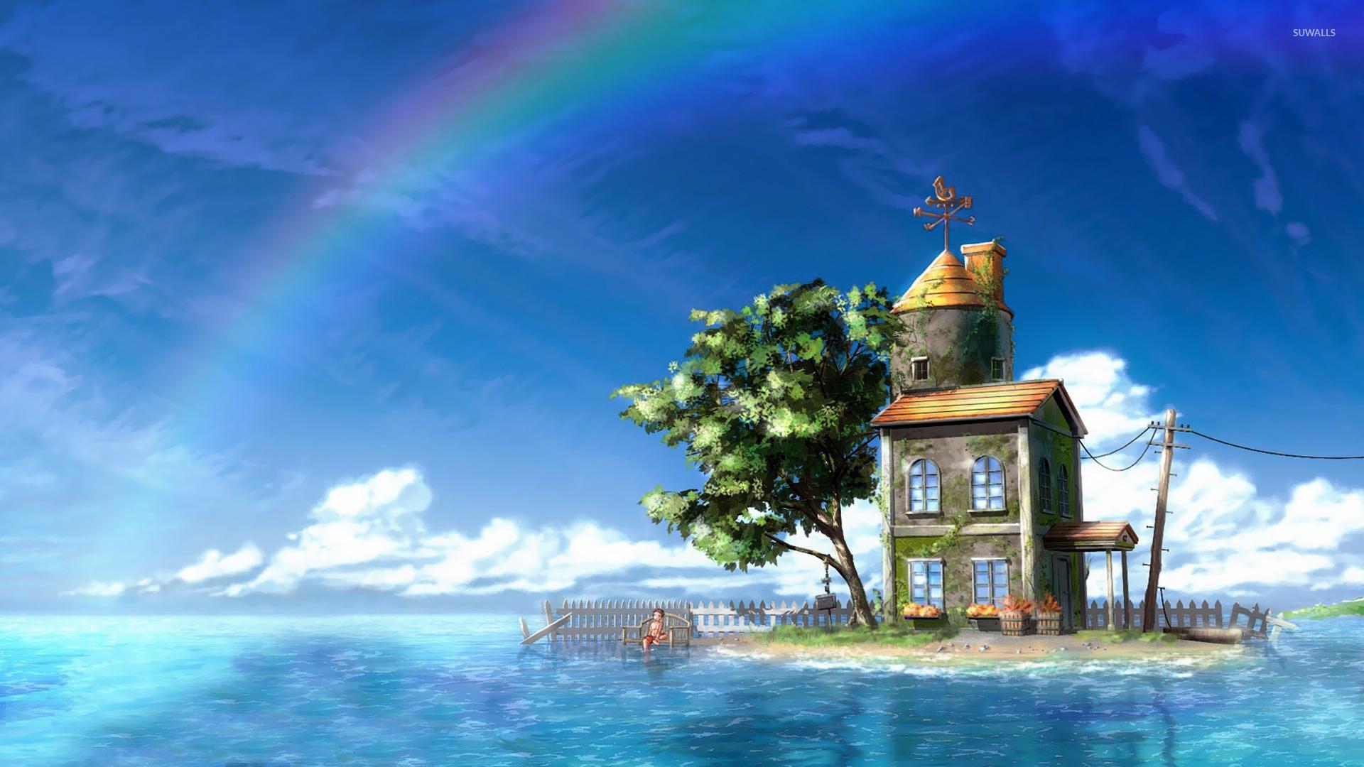 1920x1080 Small house on the little island wallpaper wallpaper