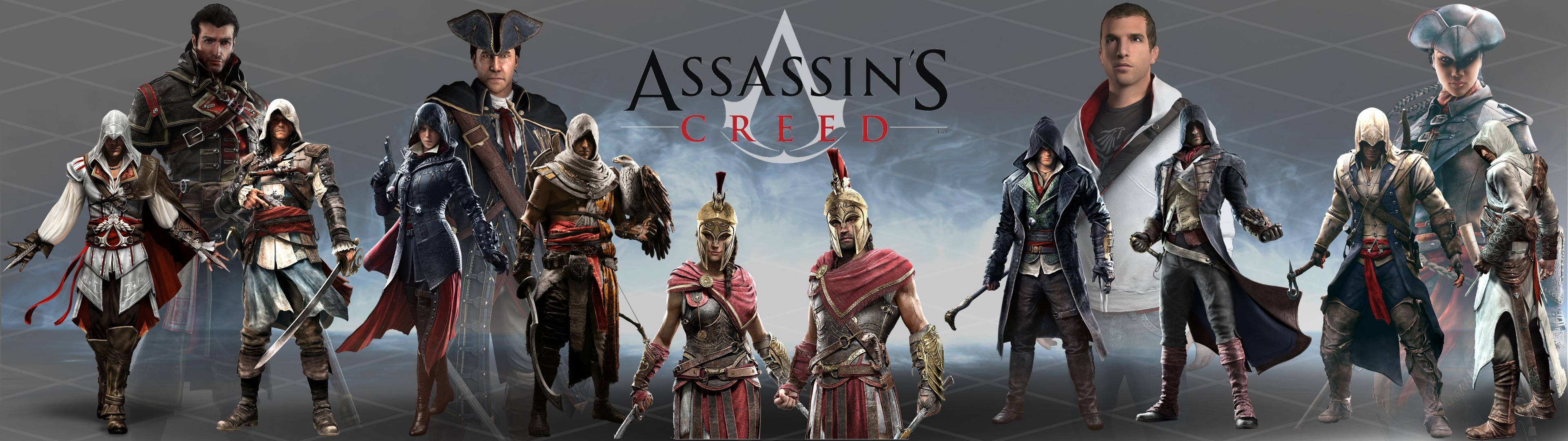 3840x1080 I made a quick background for my dual monitors :) 3840x1080: assassinscreed