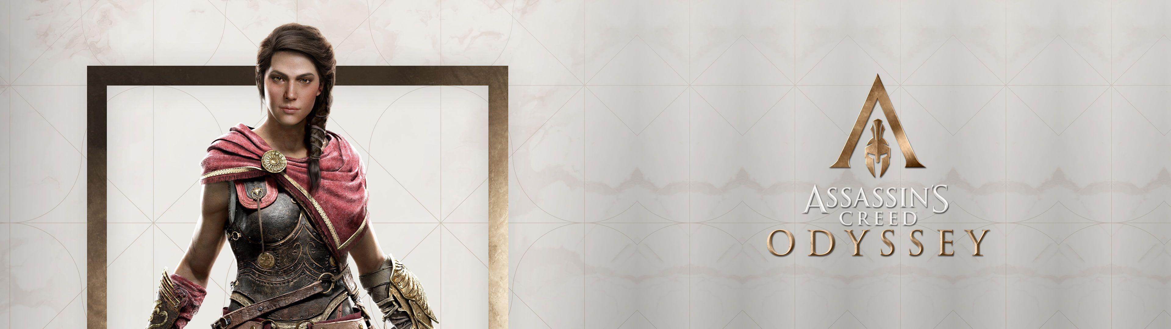 3840x1080 Assassins Creed: Odyssey dual monitors #Kassandra #logotype Assassin's Creed multiple display K #wallpaper #hdw. Assassins creed, Assassins creed odyssey, Creed