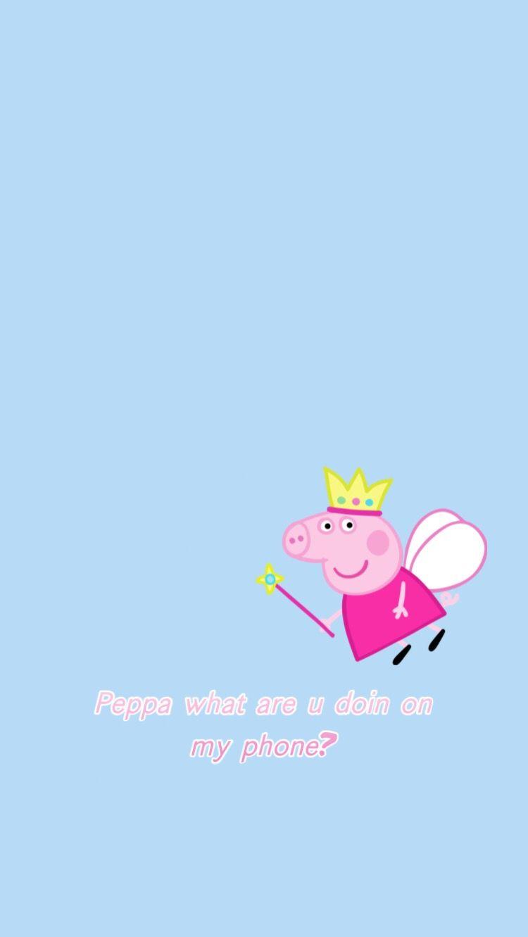750x1331 peppa what are u doin on my phone?Meme wallpaper. Peppa pig wallpaper, Pig wallpaper, Funny iphone wallpaper