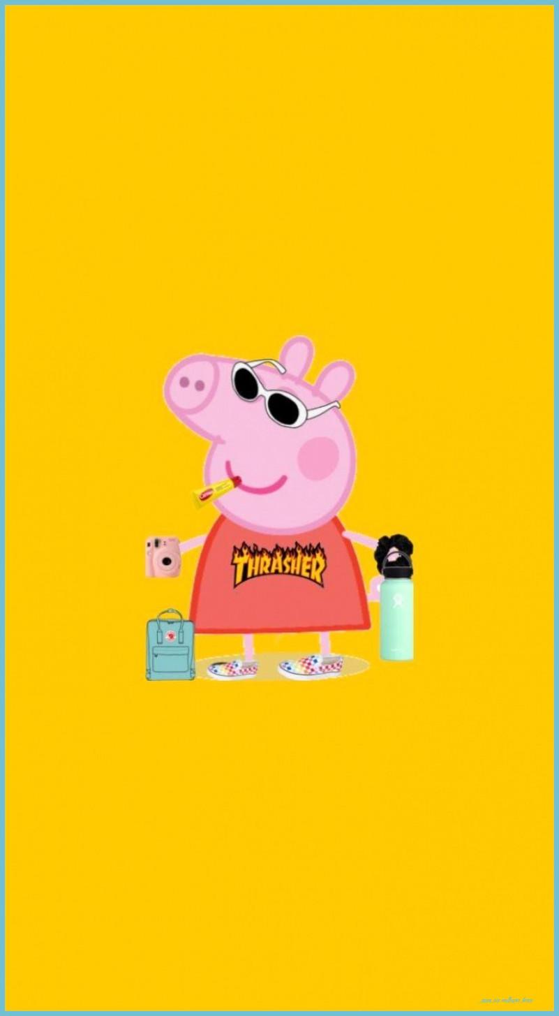 801x1455 Pin On Summer Goals Pig Wallpaper Funny