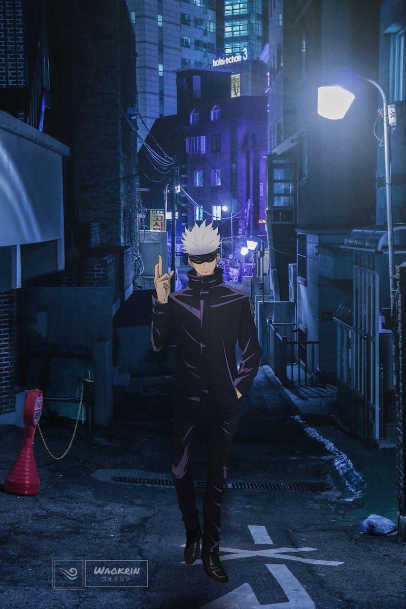 Wallpaper ID 306056  Anime Jujutsu Kaisen Phone Wallpaper Satoru Gojo  White Hair 1440x3200 free download