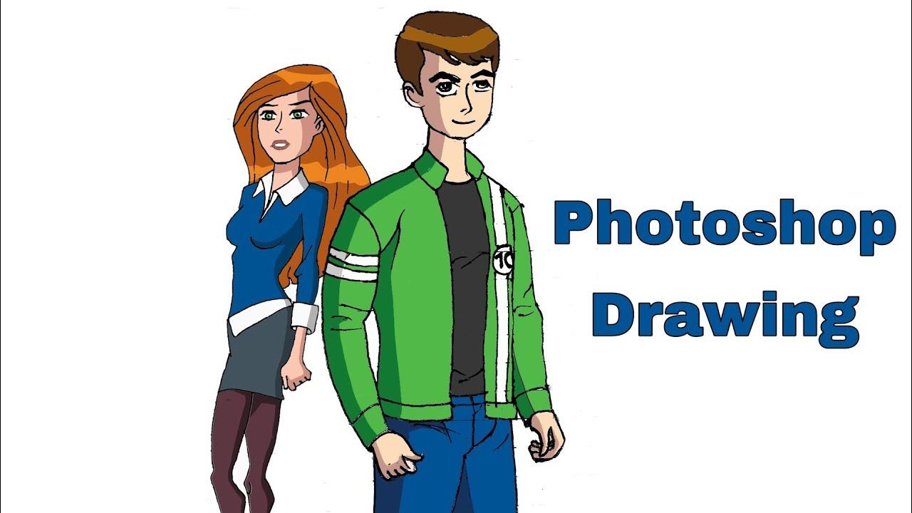 1280x720 Aaj Ki Practice Tennyson and Gwen Tennyson draw in photohop