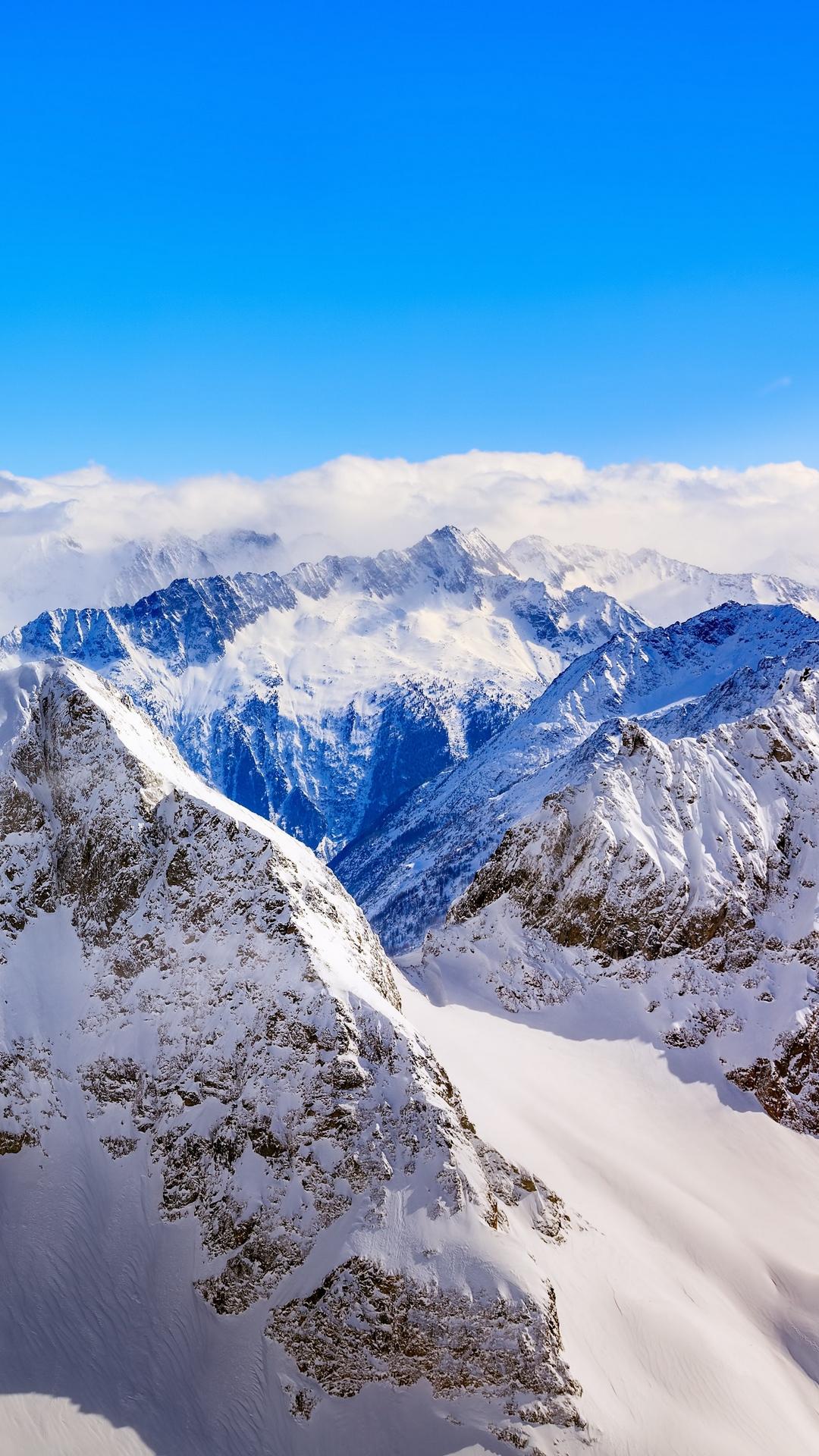 1080x1920 Mountains Winter Peaks Snow Wallpaper - [1080x1920]