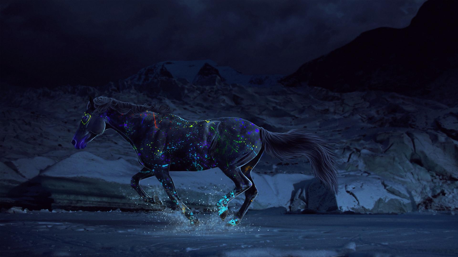 1920x1080 horse, paints, water Wallpaper, HD Fantasy 4K Wallpaper, Image, Photo and Background