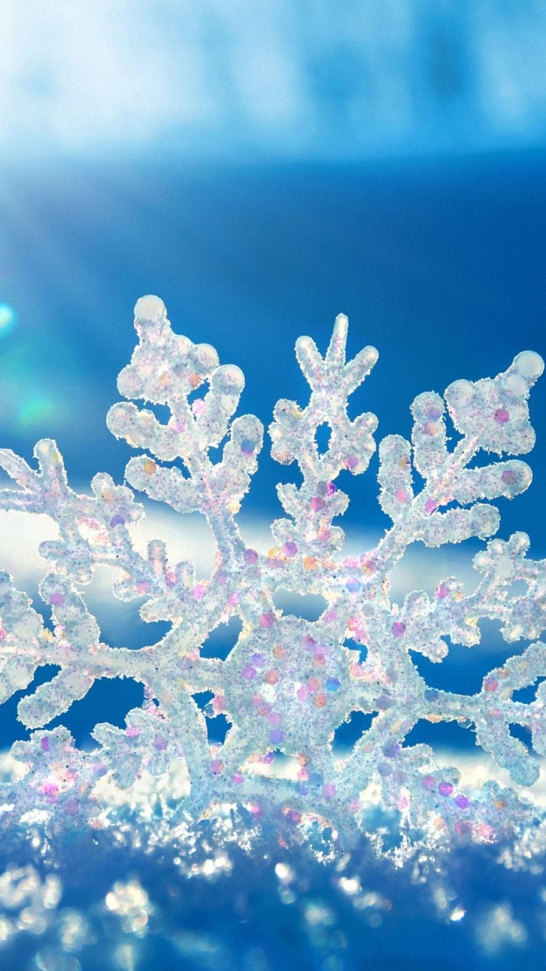 1080x1920 Snowflake Shape Snow galaxy s4 s5 Wallpaper HD 1080x1920