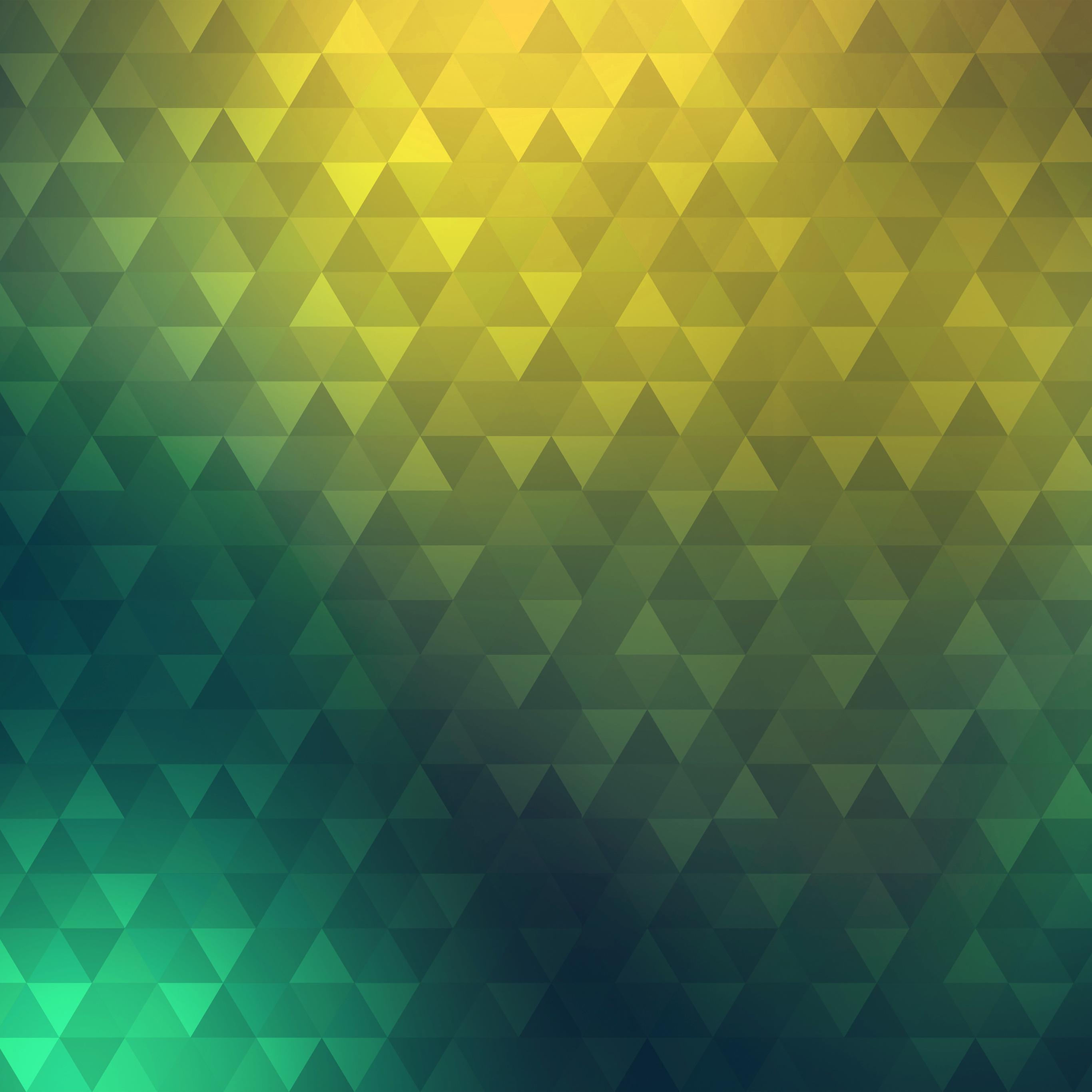 2732x2732 Poly Yellow Blue Abstract Pattern Wallpaper