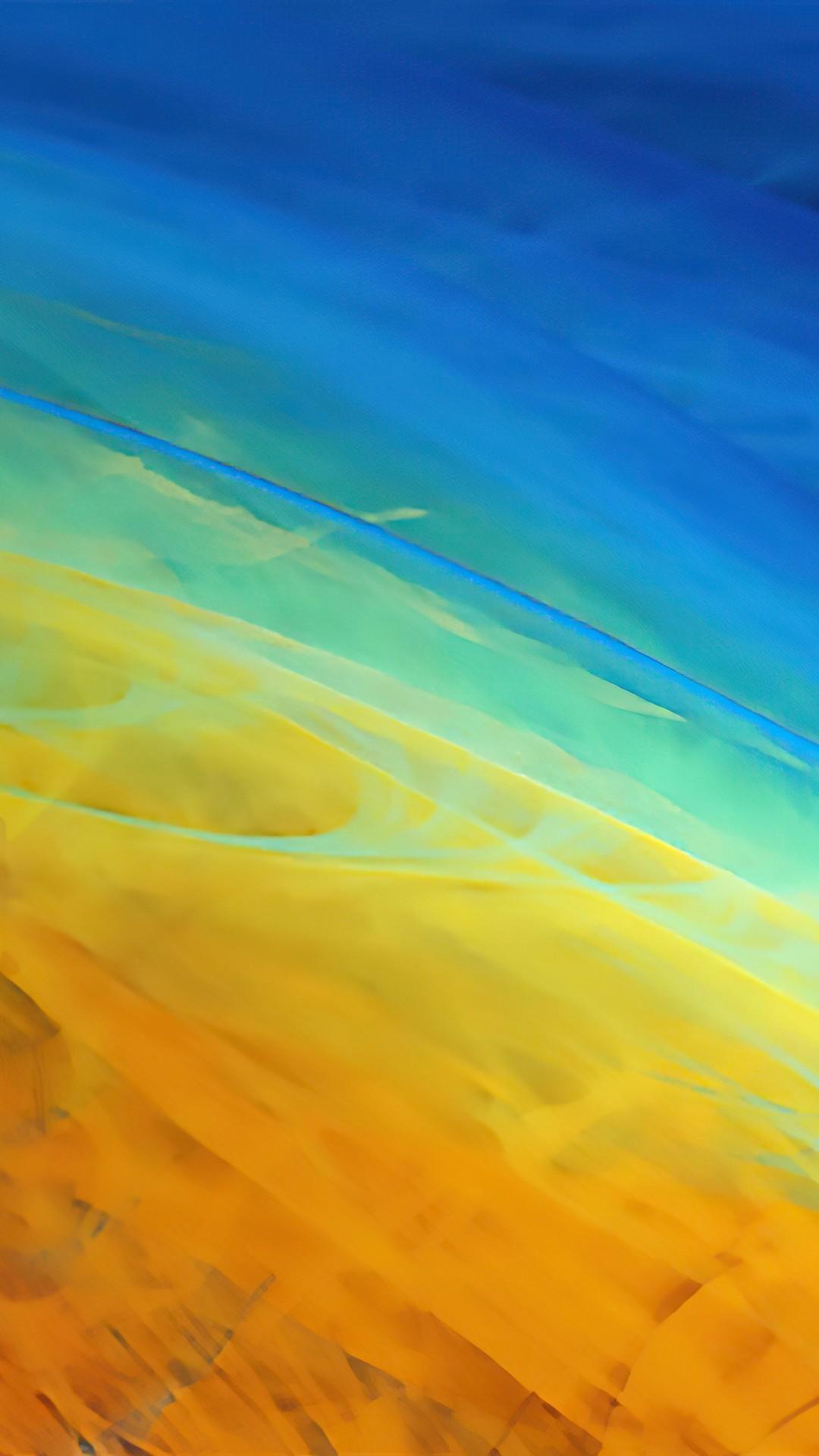 1080x1920 Yellow and Blue Color Abstract Painting 4K HD Abstract Wallpaper